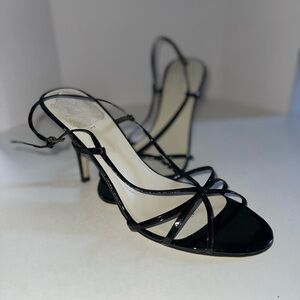 Elegant Black Strappy Women's Heels